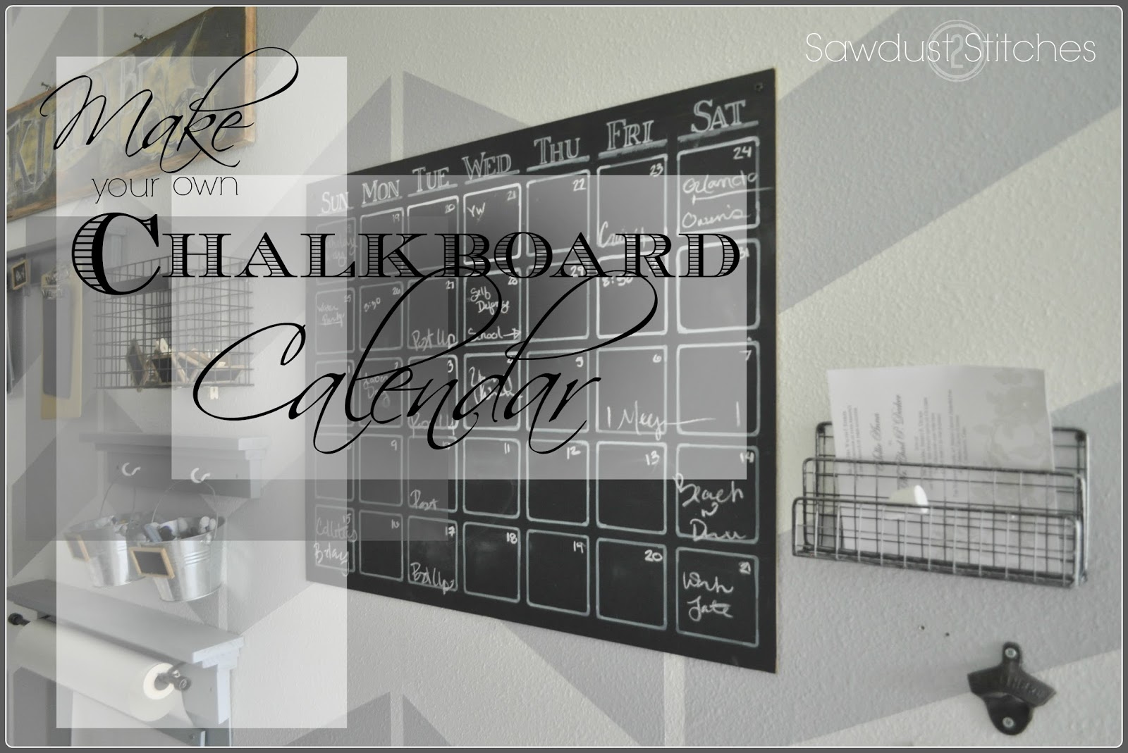 diy chalkboard calendar, a tutorial
